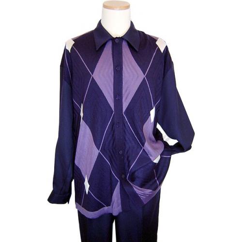 Silversilk Violet/Lavender/Cream Diamond 2 PC Outfit #1003/700